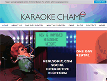 Tablet Screenshot of karaokechamp.com